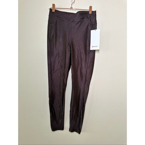 Lululemon Brown Satin Shine HR Tight 25” Inseam Size 6 New - Picture 2 of 5